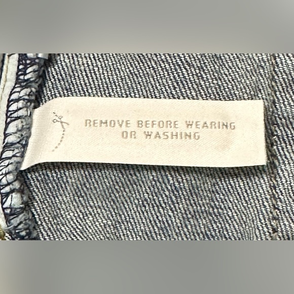 LOFT Low Rise Slim Boot Cut Denim Jeans Long Inseam Distressed Size 14 NWT - Picture 10 of 13